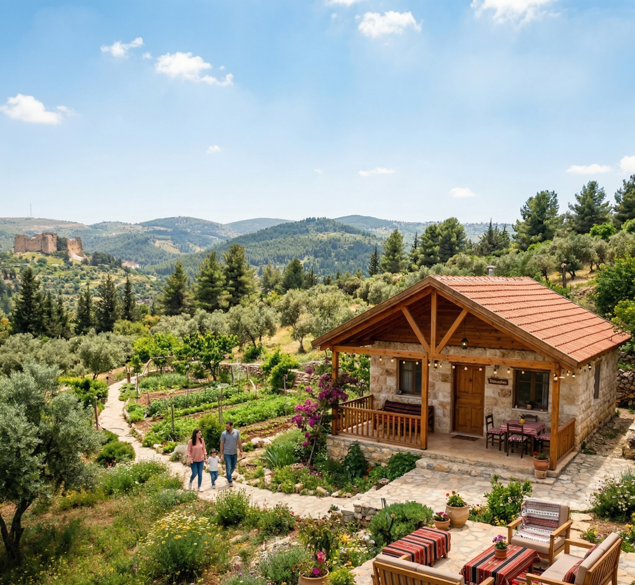 تأجير مزارع وأكواخ في عجلون