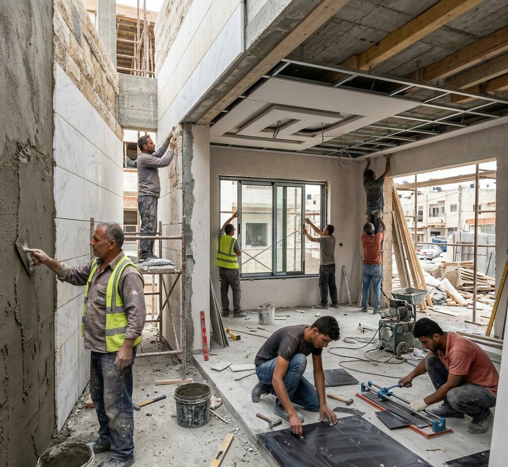 خدمات البناء والمقاولات